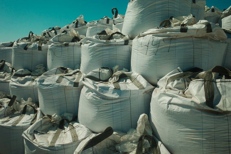 Big bags industriels empilés